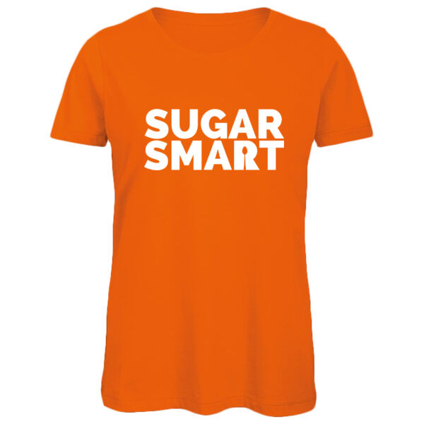 Sugar Smart - Organic T-Shirt - Orange Women's Fitted Thumbnail